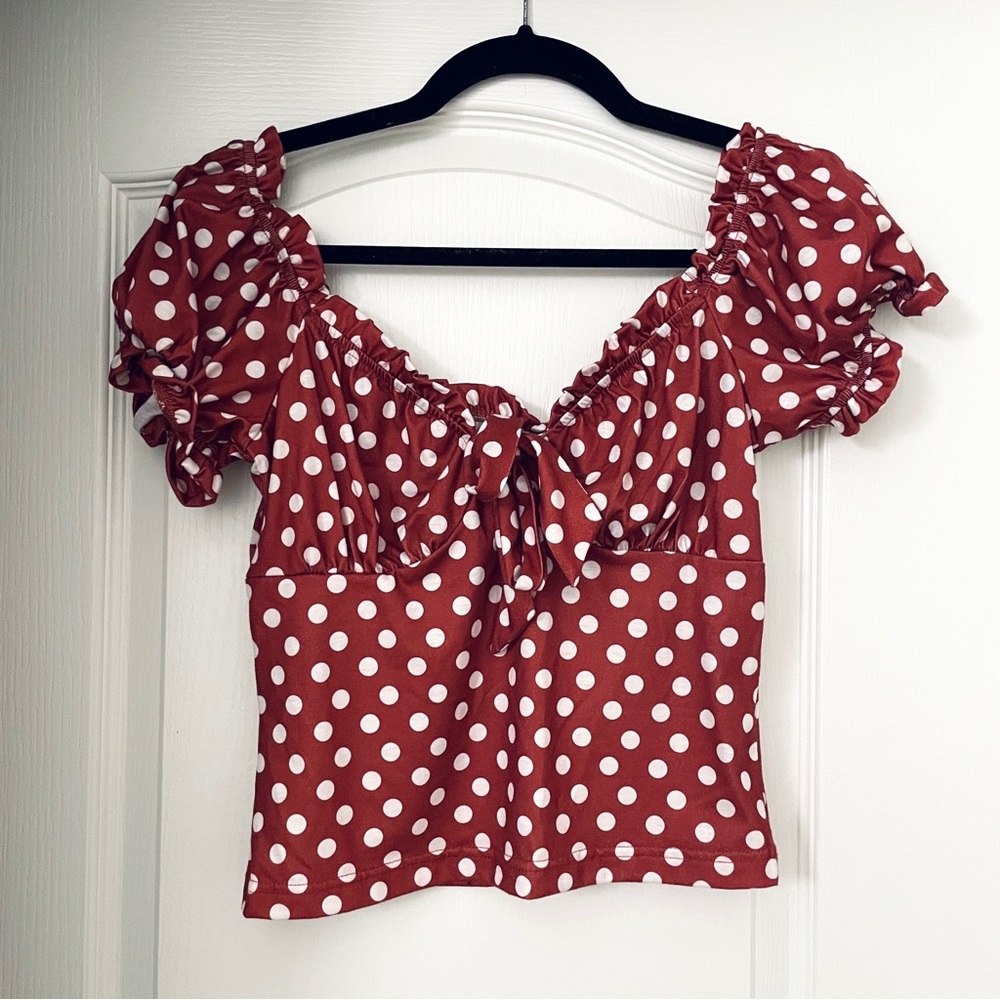 [NWOT] Red Polka Dot Minnie Mouse Blouse
